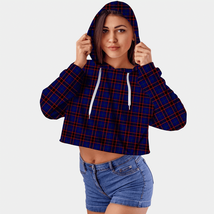 Home Modern Tartan Crop Top Hoodie