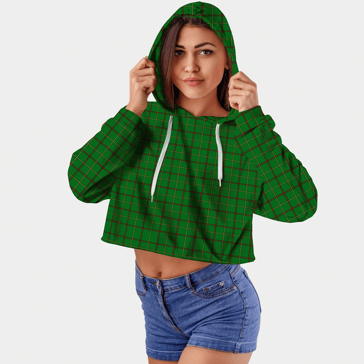 Tribe of Mar Tartan Crop Top Hoodie