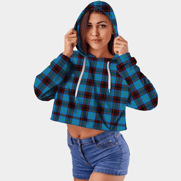 Home Ancient Tartan Crop Top Hoodie