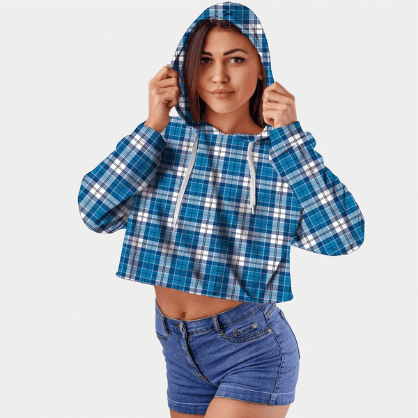 Roberton Tartan Crop Top Hoodie