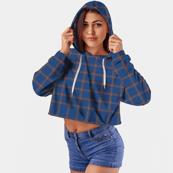 MacLaine of Loch Buie Tartan Crop Top Hoodie