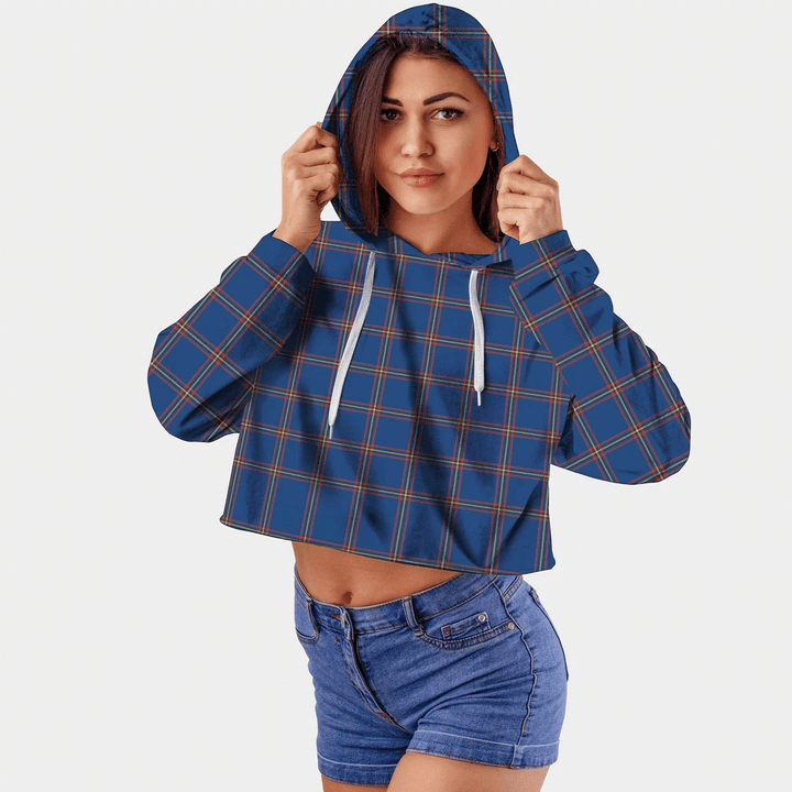 MacLaine of Loch Buie Tartan Crop Top Hoodie