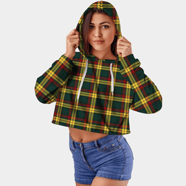 MacMillan Old Modern Tartan Crop Top Hoodie