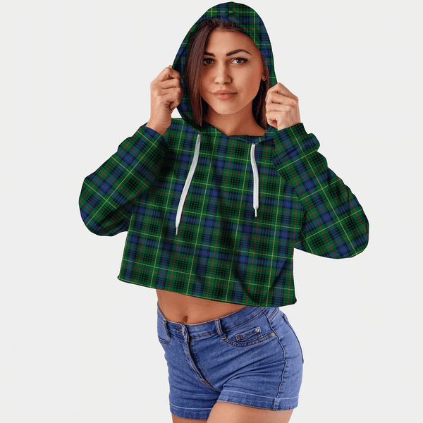 Stewart Hunting Modern Tartan Crop Top Hoodie