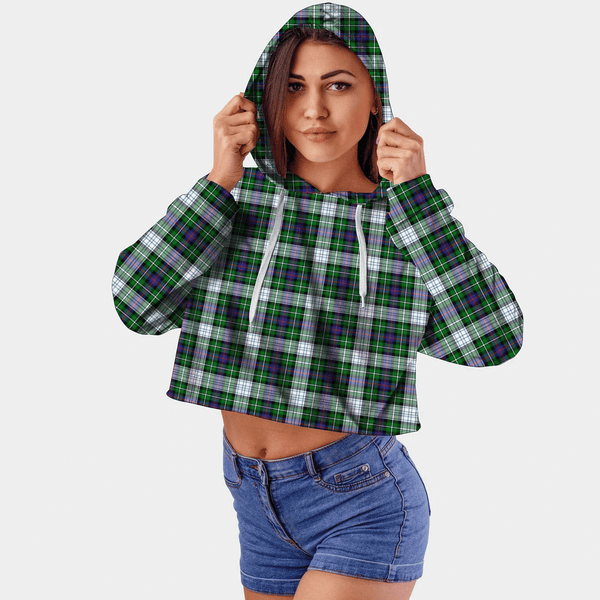 MacKenzie Dress Modern Tartan Crop Top Hoodie