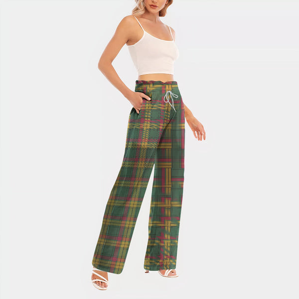 MacMillan Old Ancient Tartan Women's Waist Fungus Edge Wide-leg Pants