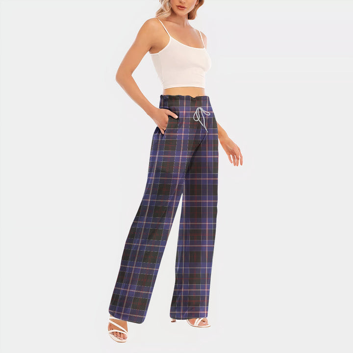 Dunlop Modern Tartan Women's Waist Fungus Edge Wide-leg Pants