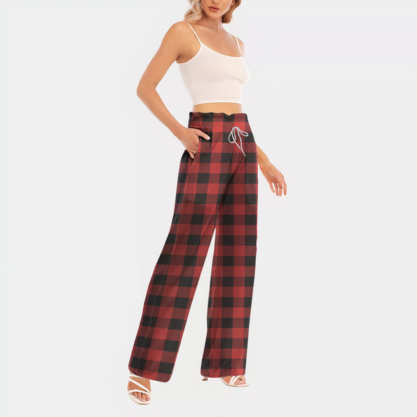 Rob Roy MacGregor Modern Tartan Women's Waist Fungus Edge Wide-leg Pants