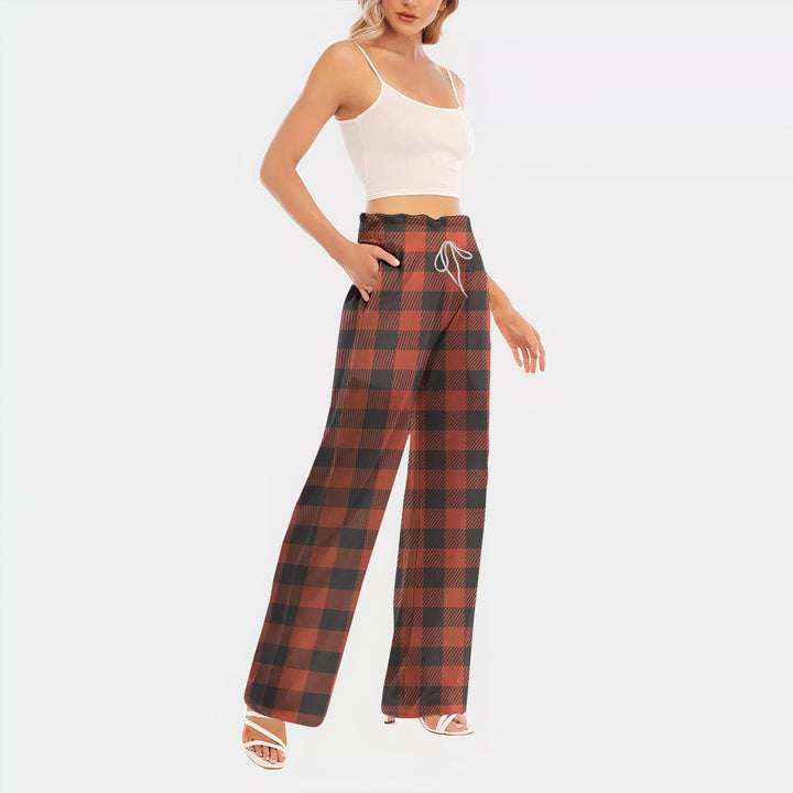 Rob Roy MacGregor Ancient Tartan Women's Waist Fungus Edge Wide-leg Pants