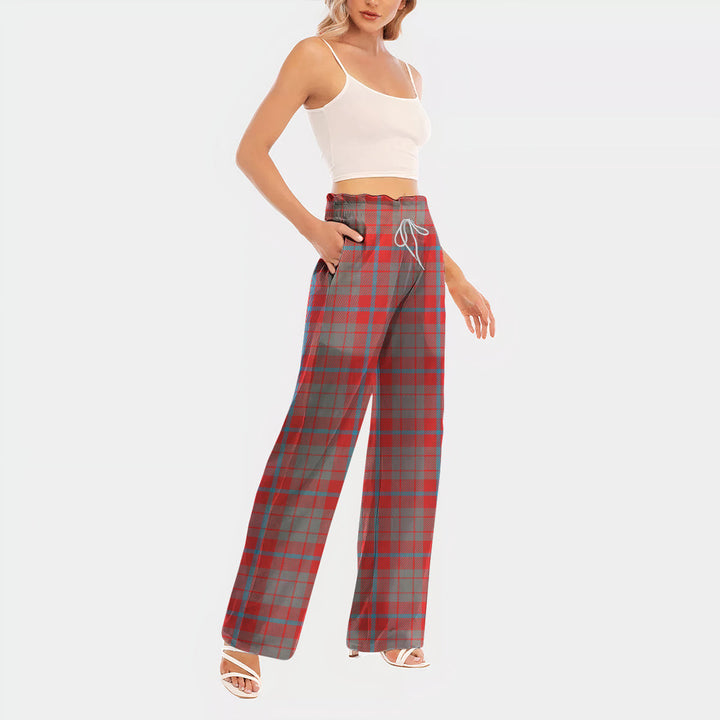 Moubray Tartan Women's Waist Fungus Edge Wide-leg Pants