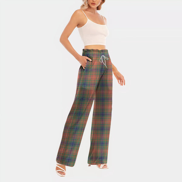 Wilson Ancient Tartan Women's Waist Fungus Edge Wide-leg Pants
