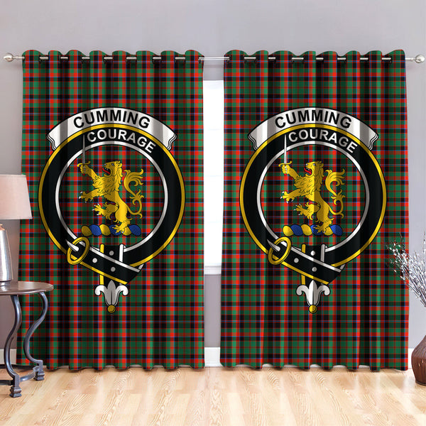 Cumming Hunting Ancient Clan Badge Tartan Classic Window Curtain