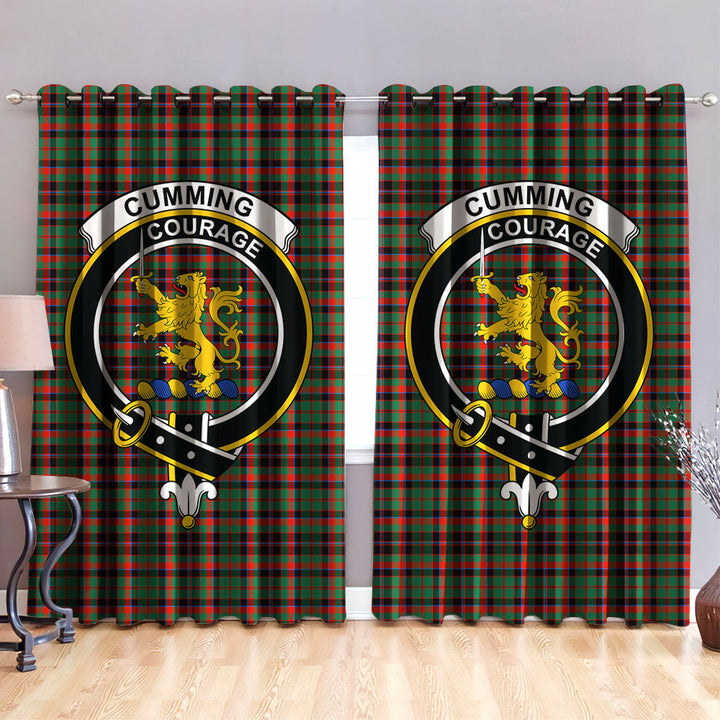 Cumming Hunting Ancient Clan Badge Tartan Classic Window Curtain
