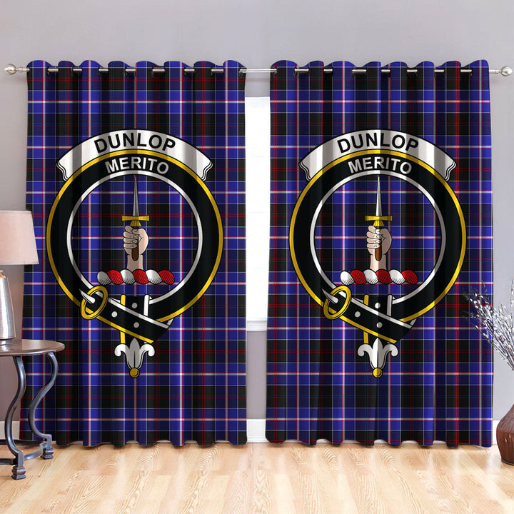 Dunlop Modern Clan Badge Tartan Classic Window Curtain