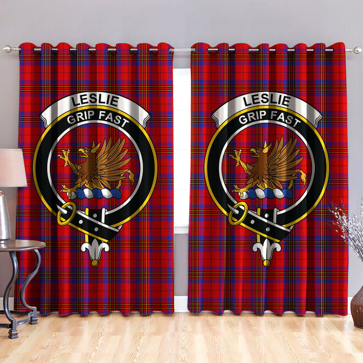 Leslie Modern Clan Badge Tartan Classic Window Curtain
