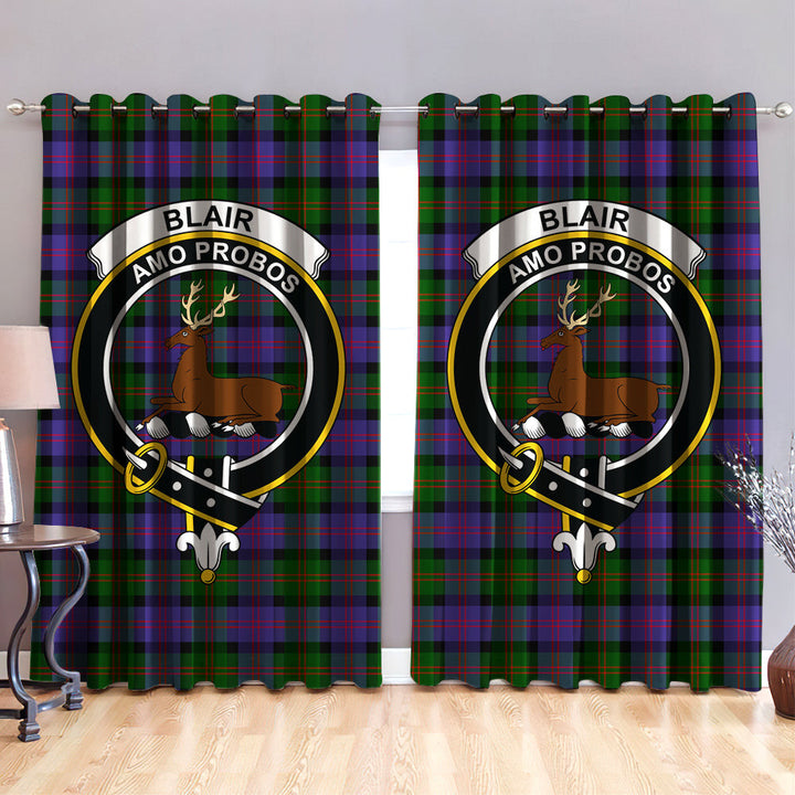 Blair Modern Clan Badge Tartan Classic Window Curtain