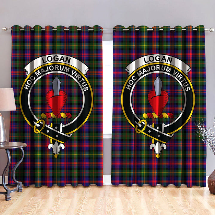 Logan Modern Clan Badge Tartan Classic Window Curtain