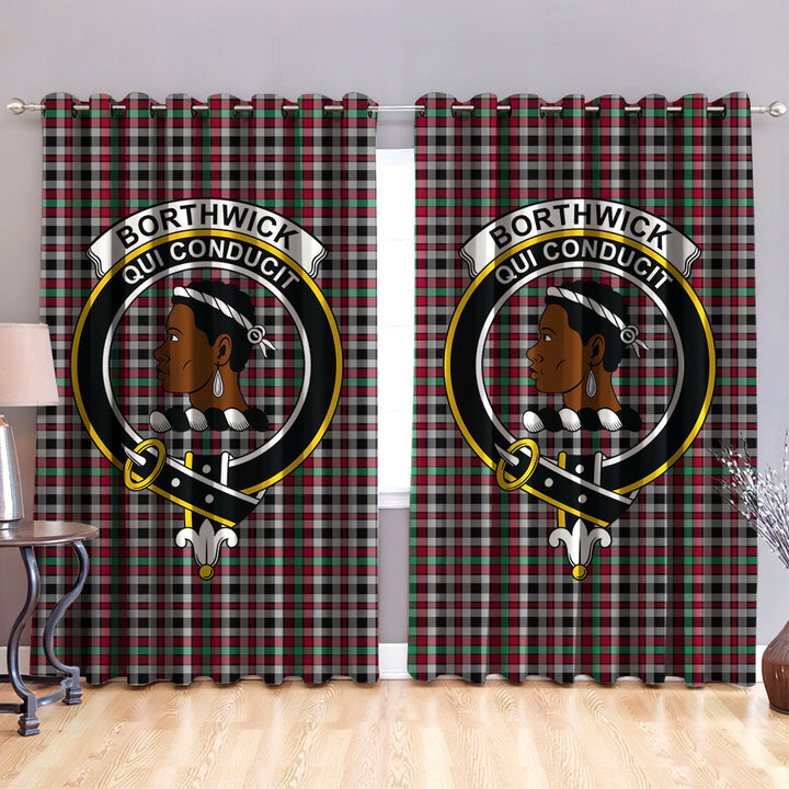 Borthwick Ancient Clan Badge Tartan Classic Window Curtain