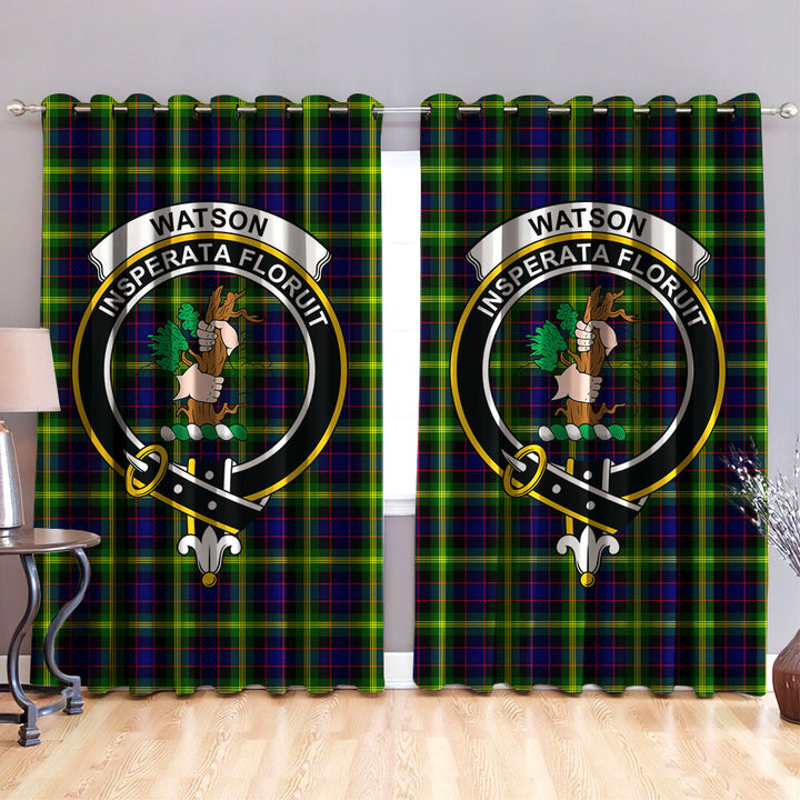 Watson Modern Clan Badge Tartan Classic Window Curtain