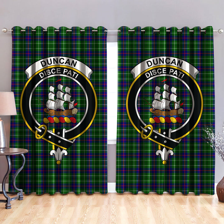 Duncan Modern Clan Badge Tartan Classic Window Curtain