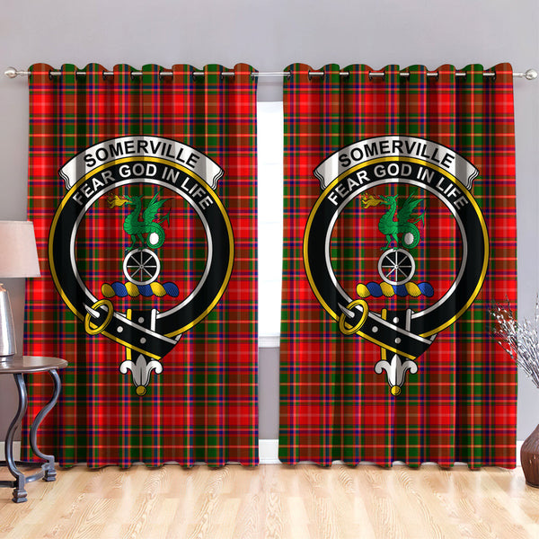 Somerville Modern Clan Badge Tartan Classic Window Curtain
