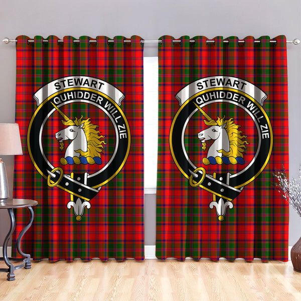 Stewart of Appin Modern Clan Badge Tartan Classic Window Curtain