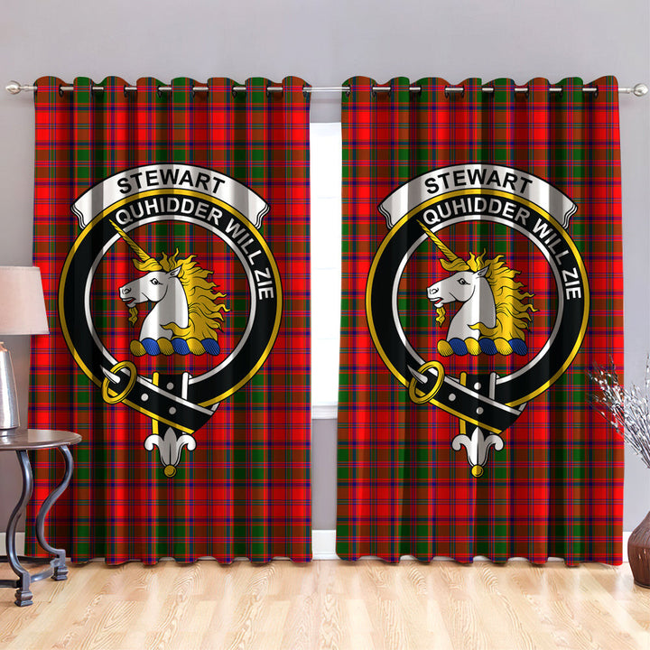 Stewart of Appin Modern Clan Badge Tartan Classic Window Curtain