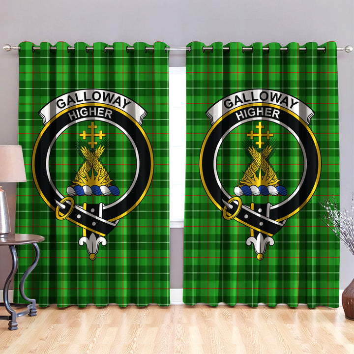 Galloway District Clan Badge Tartan Classic Window Curtain
