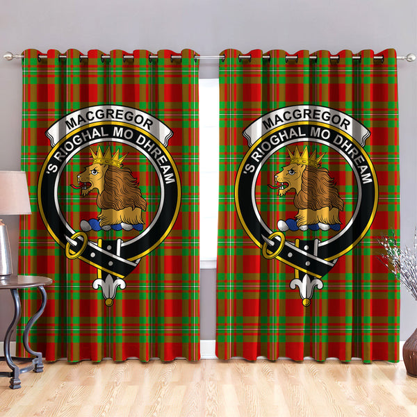 MacGregor Modern Clan Badge Tartan Classic Window Curtain