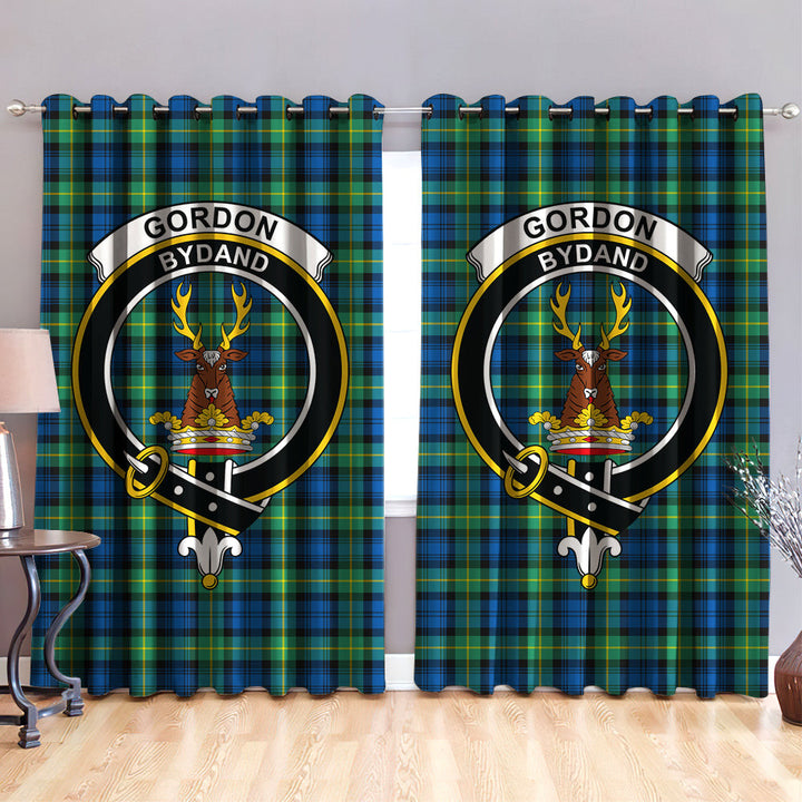 Gordon Ancient Clan Badge Tartan Classic Window Curtain