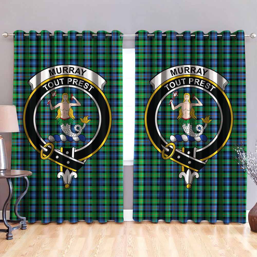 Murray of Atholl Ancient Tartan Crest Premium Quilt - Celtic Thistle Style