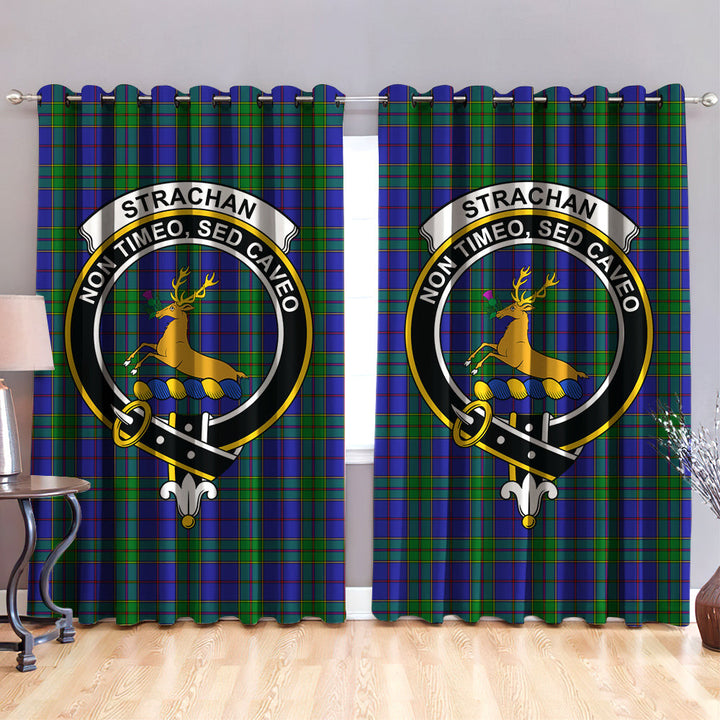 Strachan Clan Badge Tartan Classic Window Curtain