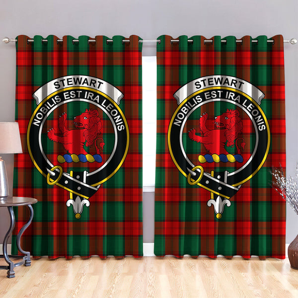 Stewart Atholl Modern Clan Badge Tartan Classic Window Curtain