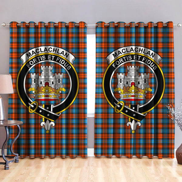 MacLachlan Ancient Clan Badge Tartan Classic Window Curtain