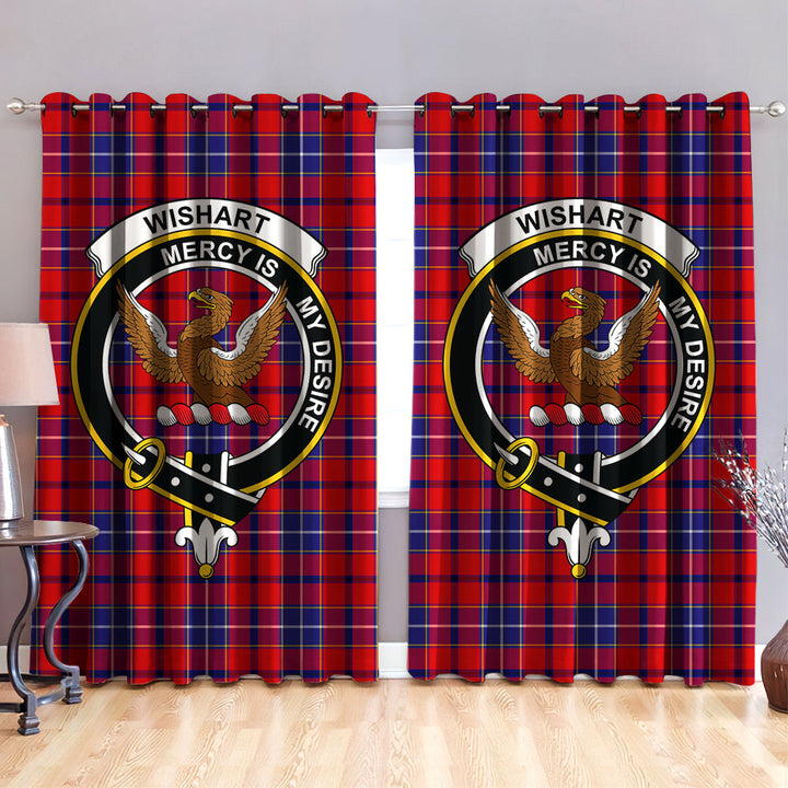 Wishart Dress Clan Badge Tartan Classic Window Curtain