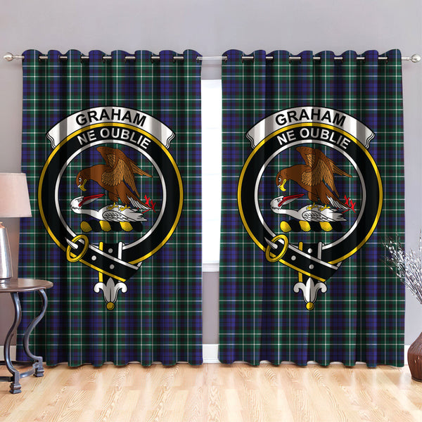 Graham of Montrose Modern Clan Badge Tartan Classic Window Curtain