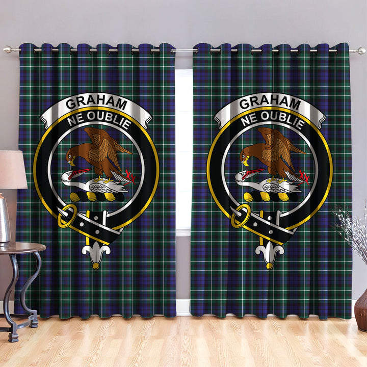 Graham of Montrose Modern Clan Badge Tartan Classic Window Curtain