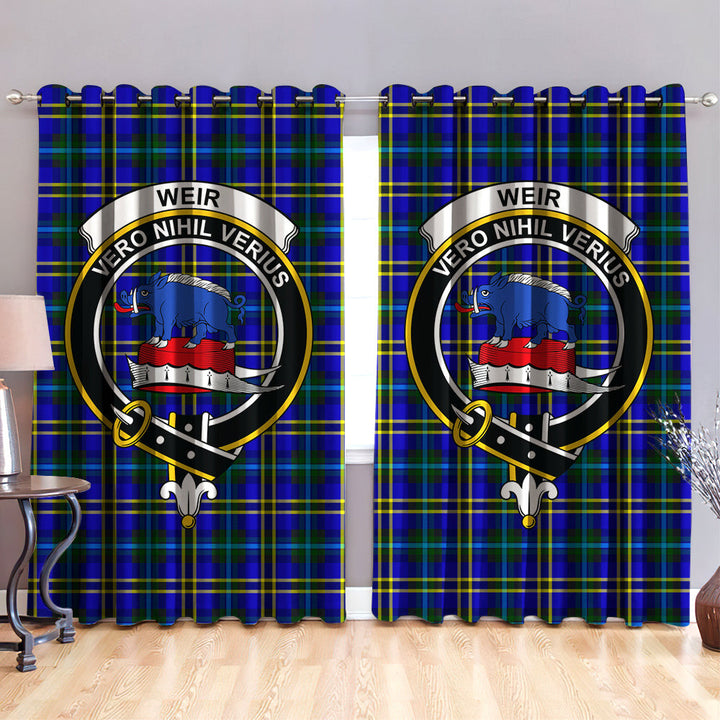 Weir Modern Clan Badge Tartan Classic Window Curtain