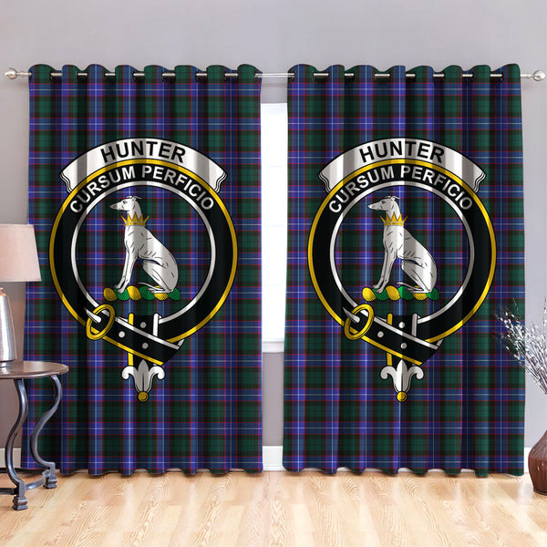 Hunter Modern Clan Badge Tartan Classic Window Curtain