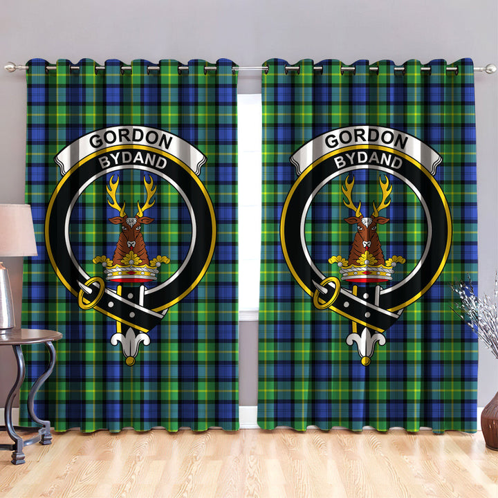Gordon Old Ancient Clan Badge Tartan Classic Window Curtain