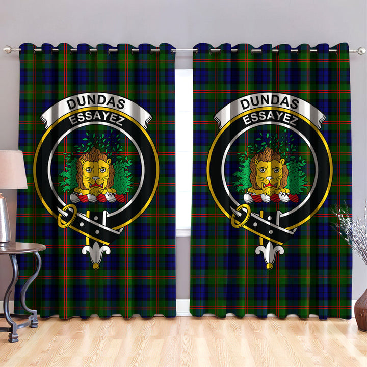 Dundas Modern 02 Clan Badge Tartan Classic Window Curtain
