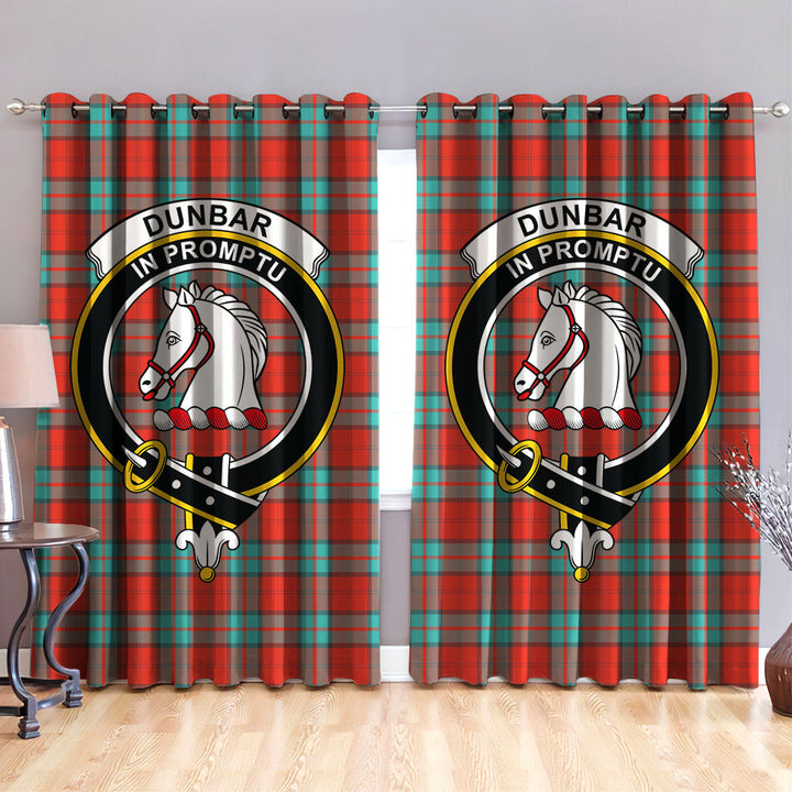Dunbar Ancient Clan Badge Tartan Classic Window Curtain