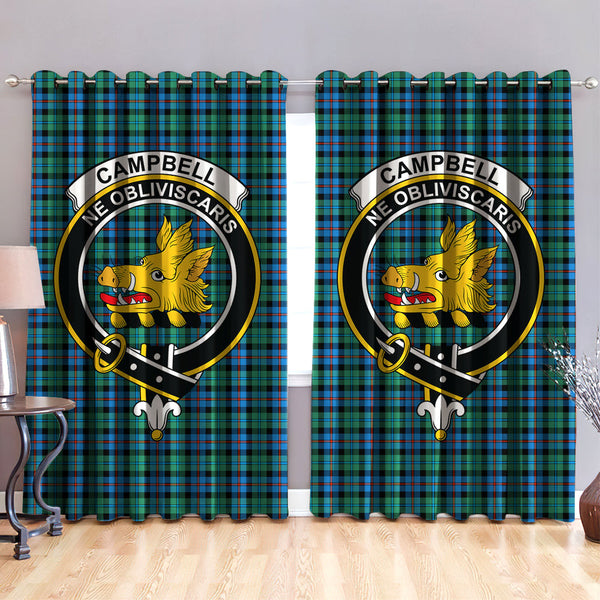 Campbell of Cawdor Ancient Clan Badge Tartan Classic Window Curtain