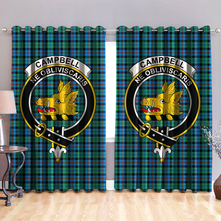 Campbell of Cawdor Ancient Clan Badge Tartan Classic Window Curtain