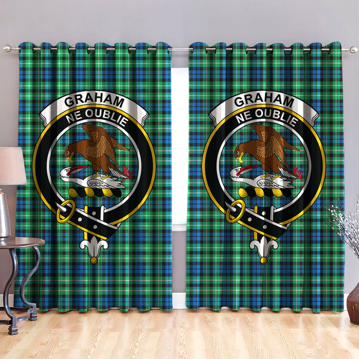 Graham of Montrose Ancient Clan Badge Tartan Classic Window Curtain