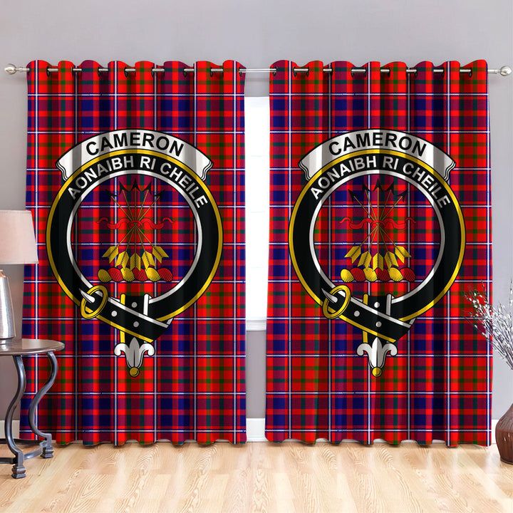 Cameron of Lochiel Modern Clan Badge Tartan Classic Window Curtain