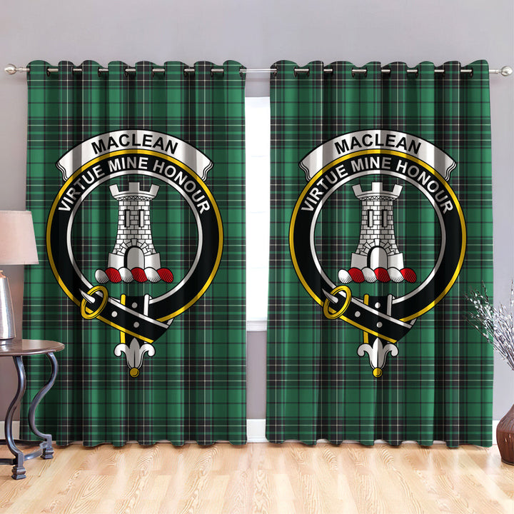 MacLean Hunting Ancient Clan Badge Tartan Classic Window Curtain