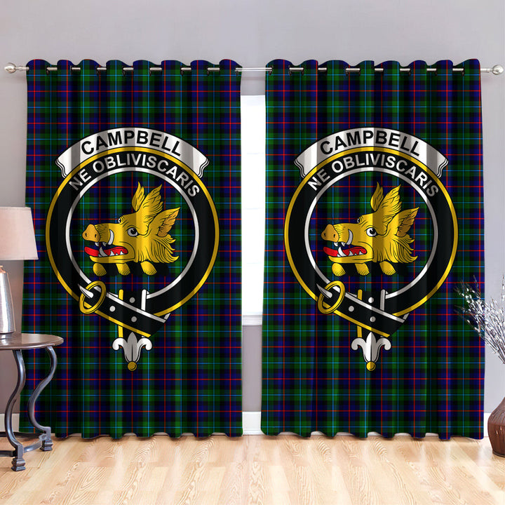 Campbell of Cawdor Modern Clan Badge Tartan Classic Window Curtain