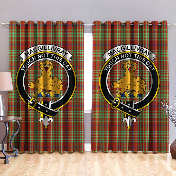 MacGillivray Hunting Ancient Clan Badge Tartan Classic Window Curtain
