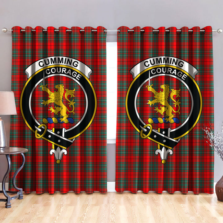 Cumming Modern Clan Badge Tartan Classic Window Curtain